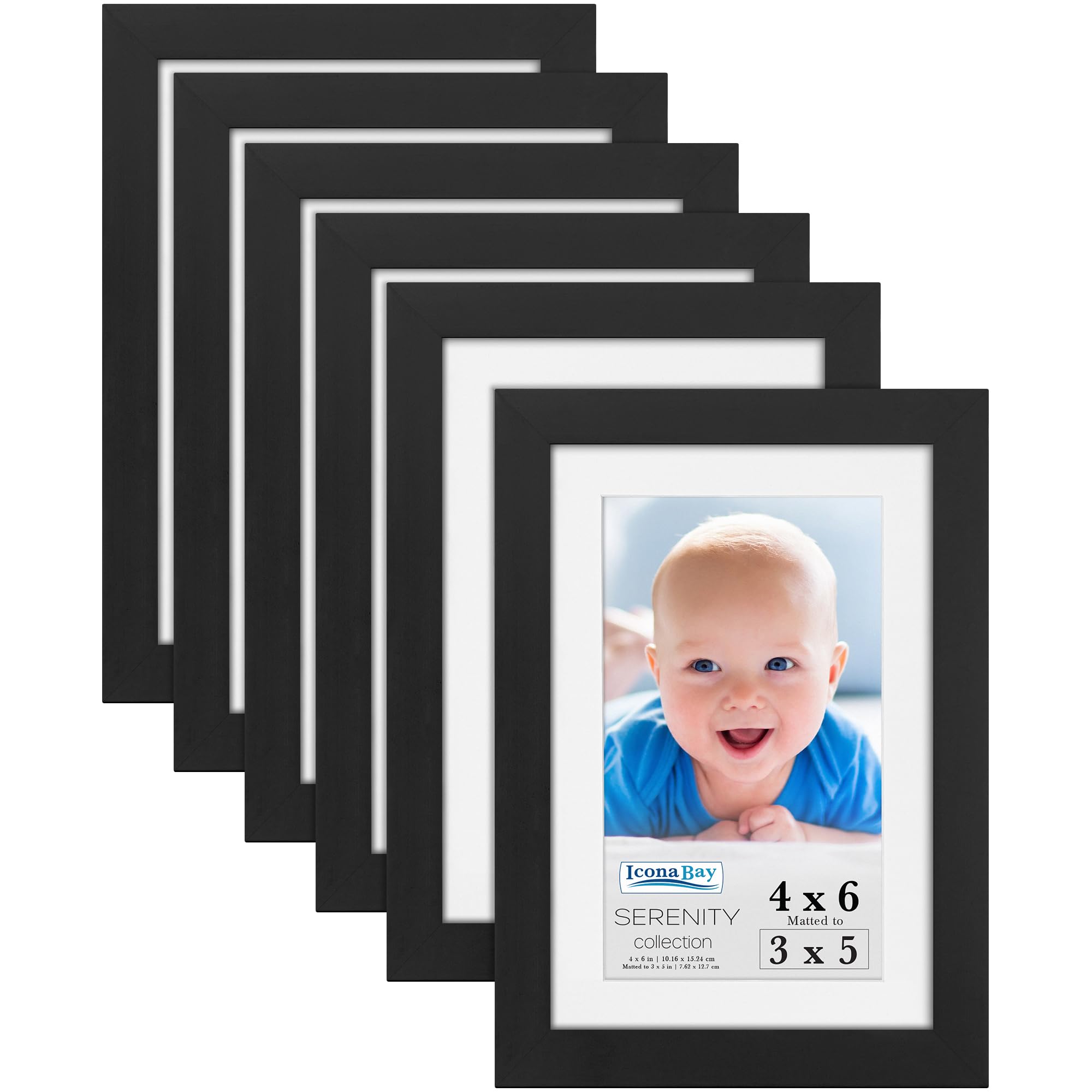 Amazon.com - Icona Bay 4x6 Picture Frames w/Removable Mat for 3x5